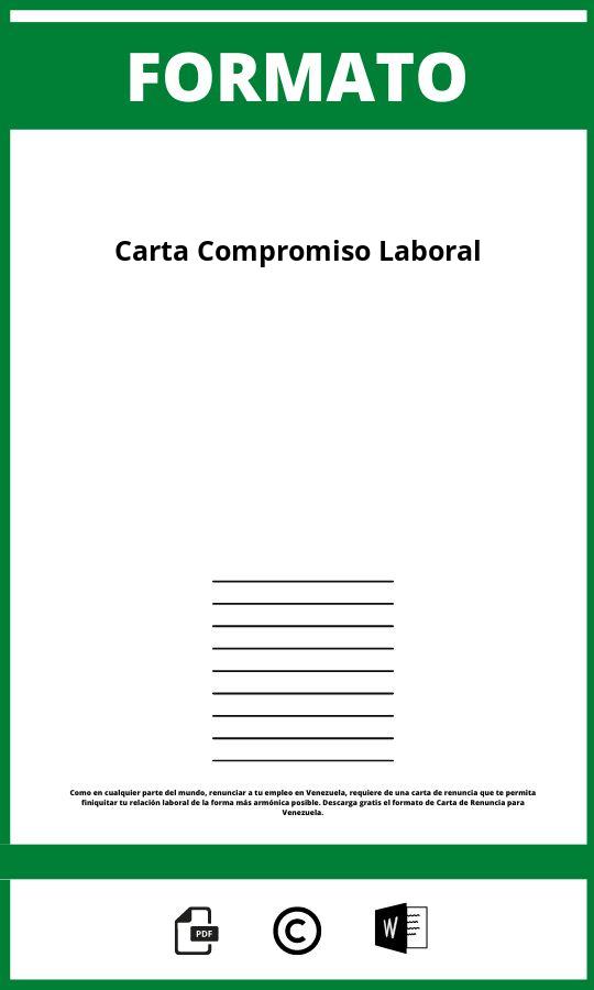 Formato De Carta Compromiso Laboral