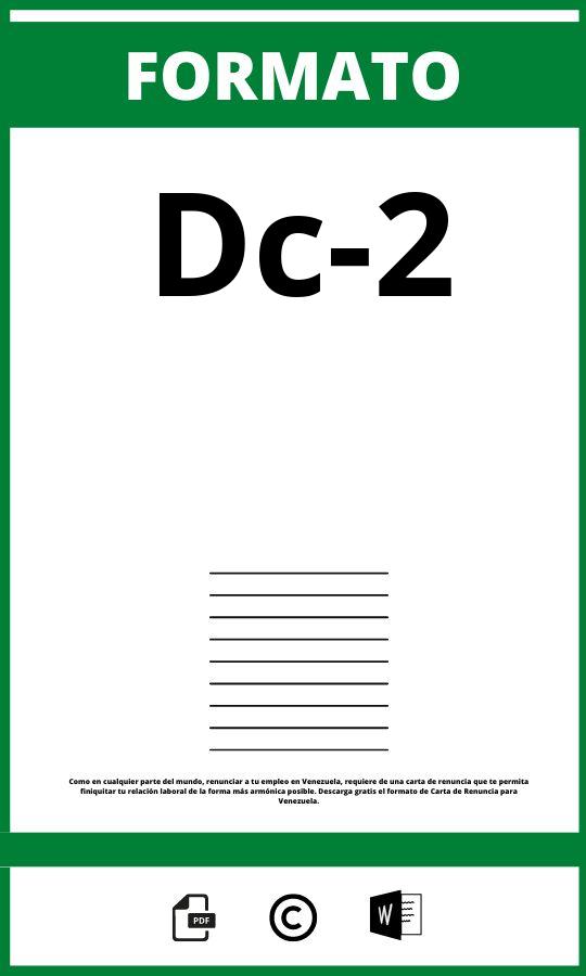 Formato Dc-2 Editable