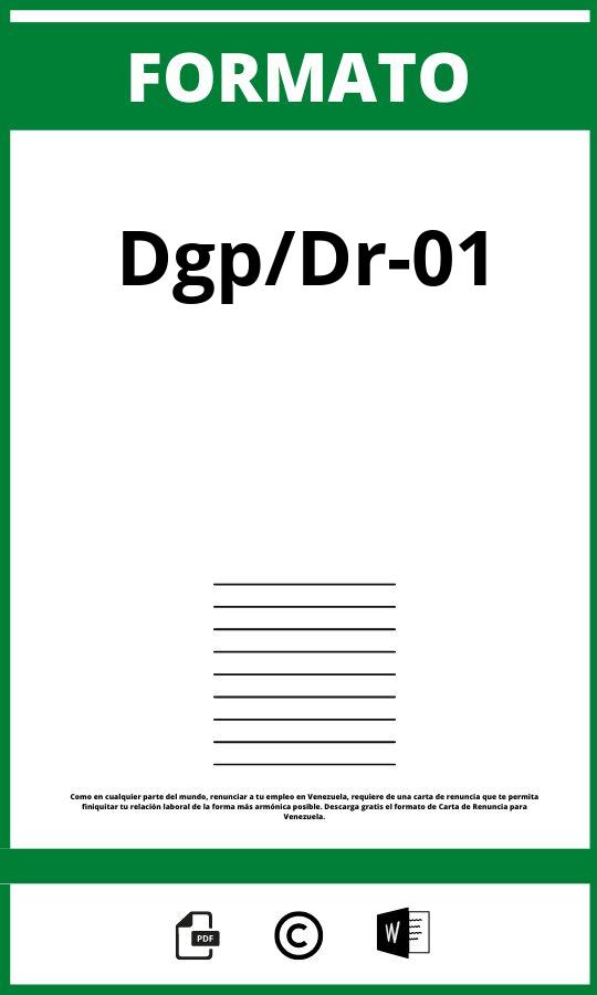 Formato Dgp/Dr-01