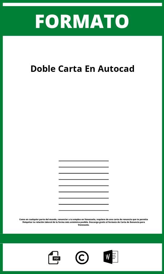 Formato Doble Carta En Autocad