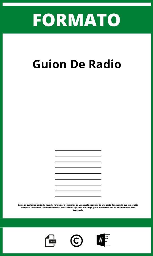 Formato De Guion De Radio