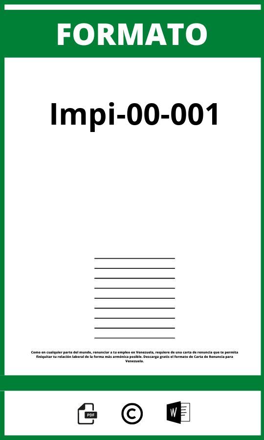 Formato Impi00001 Editable 2024