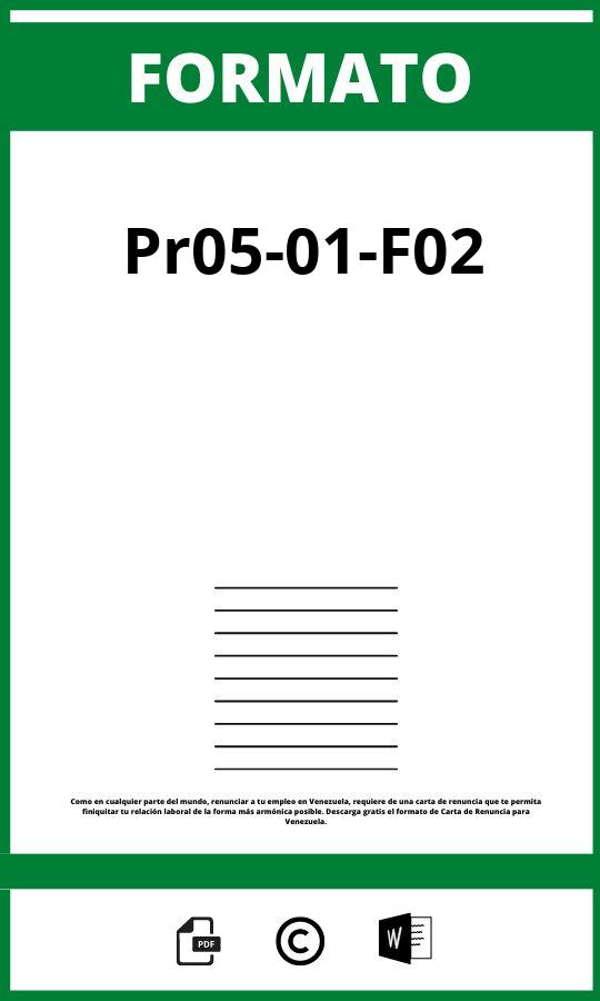 Formato Pr05-01-F02