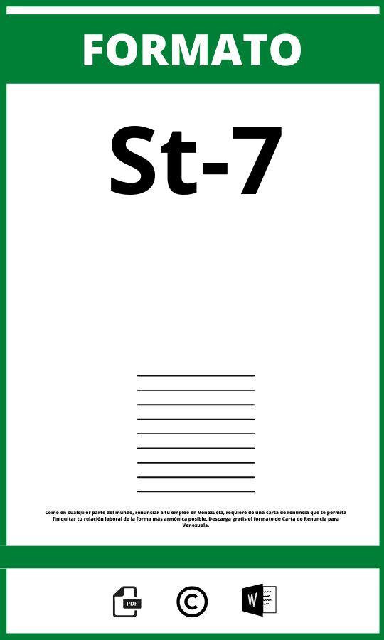 Formato St-7 Editable