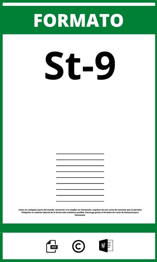 Formato St-9 Para Imprimir